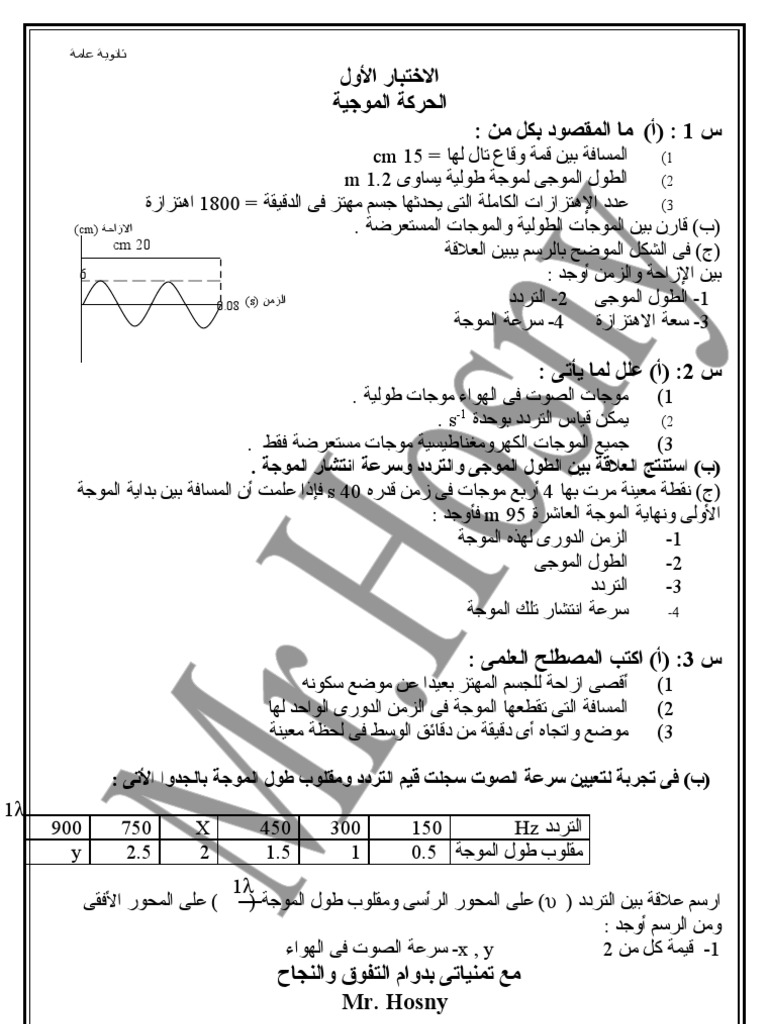 انواع الامواج لمسات في العلوم