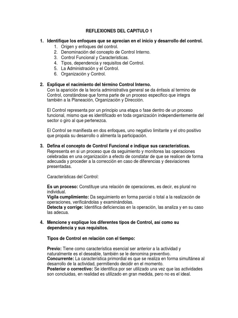 Enfoques y Tipos de Control Interno | PDF | Contabilidad | Presupuesto
