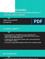 Journal Reading: "Endothelial Function and Inflammation in Coronary Artery Disease"