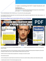 Letter From Alleged Insider Claims Zuckerberg Did NOT Create Facebook and is a Frontman for Military Intelligence _ Humans Are Free
