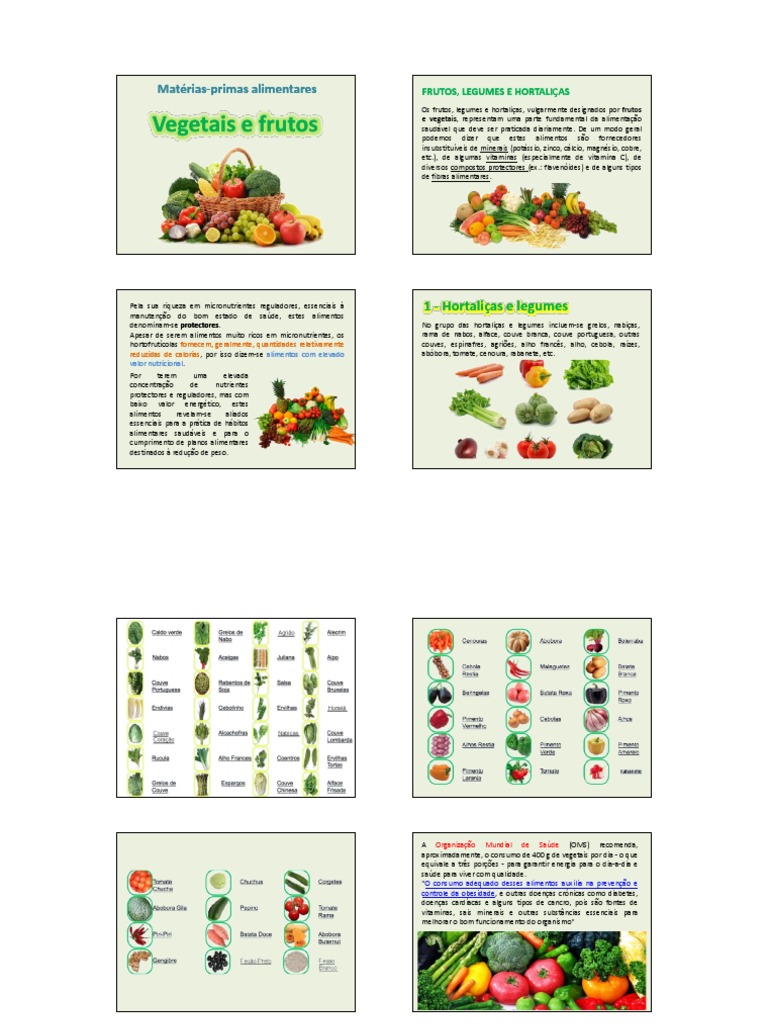 Frutas, Verduras e Outros em Inglês e Portugues, PDF, Plantas comestíveis