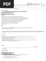 Accounting Entries During Settlement - Variance Calculation - SAP Q&A