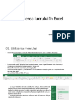 I. Excel Începători - Începerea Lucrului În Excel