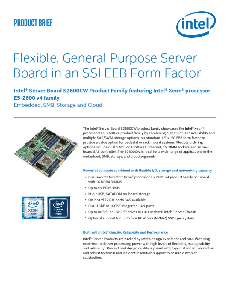 Server board s2600cw brief pdf usb solid state drive