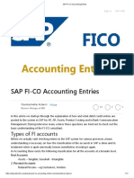 Important Sap Fi-Co Accounting Entries