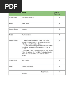 radio script