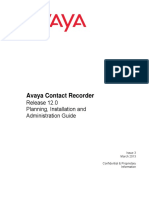 1-Avaya Contact Recorder Release 12.0 Planning, Installation and Adminis PDF