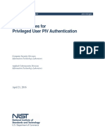 Best Practices For Privileged User PIV Authentication: NIST Cybersecurity White Paper CSRC - Nist.gov