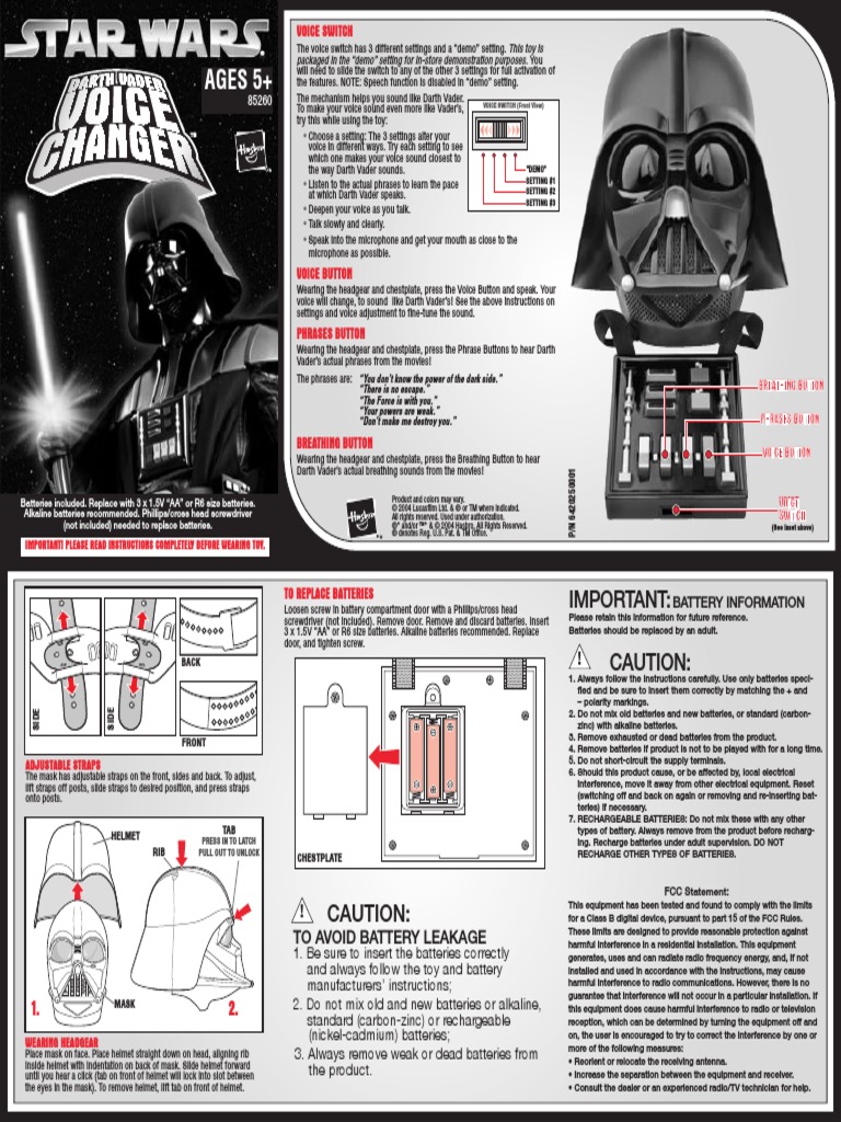 SW Darth Vader Voice Changer | PDF | Electromagnetic Interference
