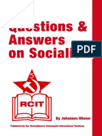 100 Questions & Answers On Socialism: by Johannes Wiener