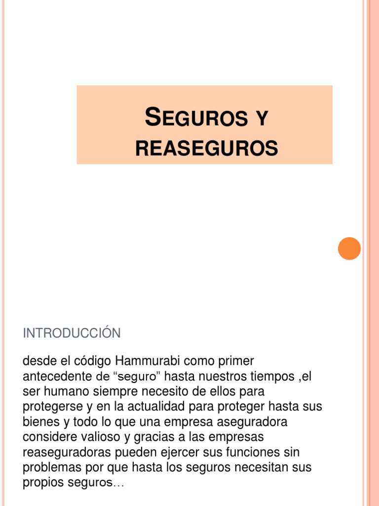 Diferencias entre seguros y reaseguros | PDF | Reaseguro | Seguro
