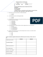 Examen Mensual de Biologia 2019