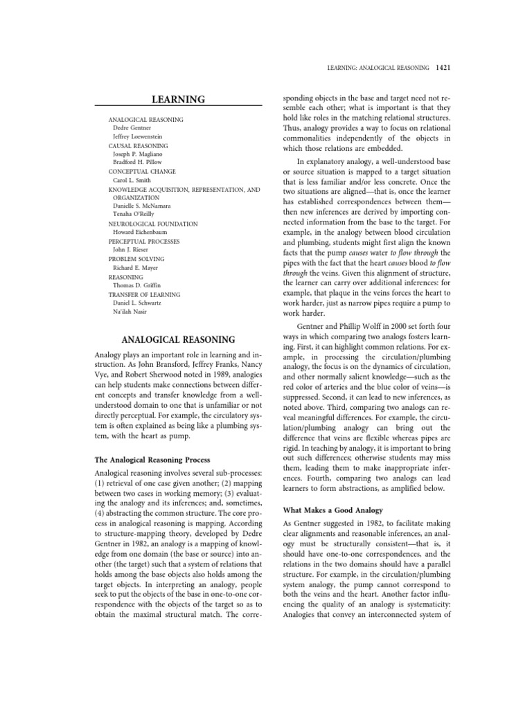 Understanding Analogical Reasoning | PDF | Causality | Analogy