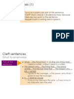 Cleft Sentences