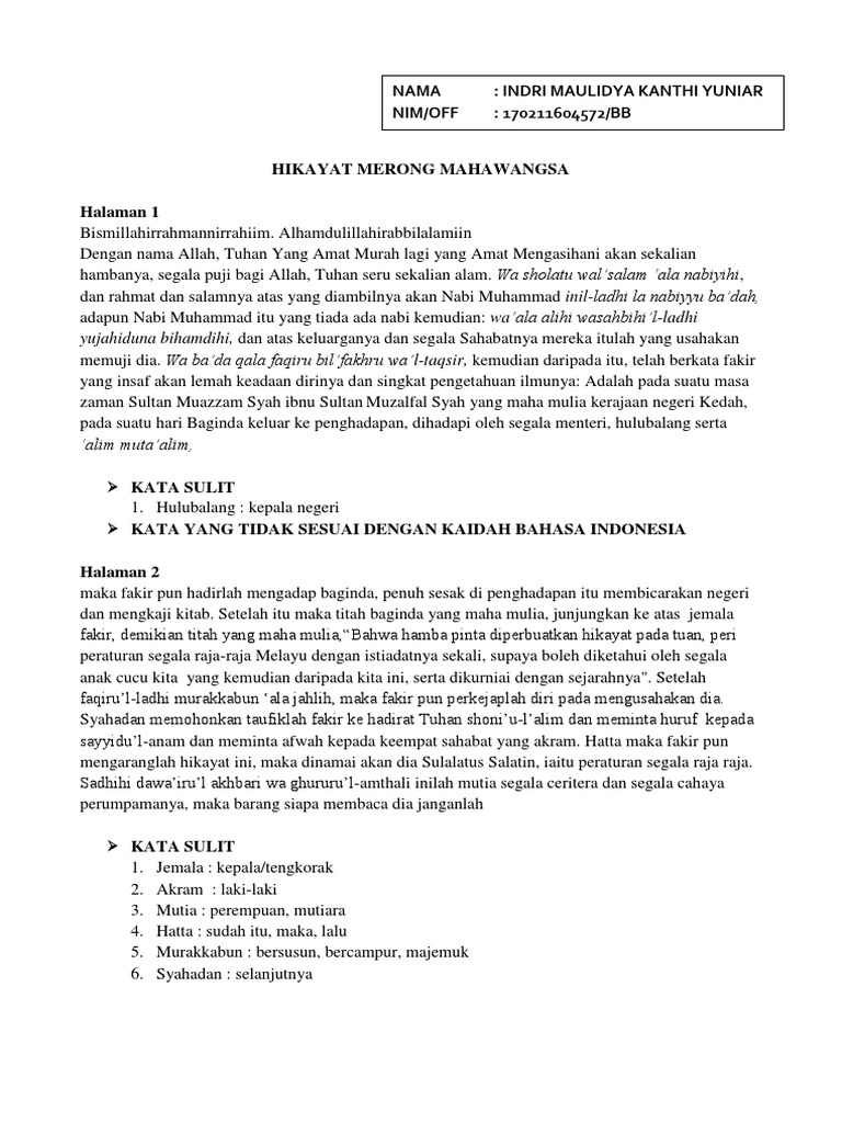 Hikayat Merong Mahawangsa Pdf