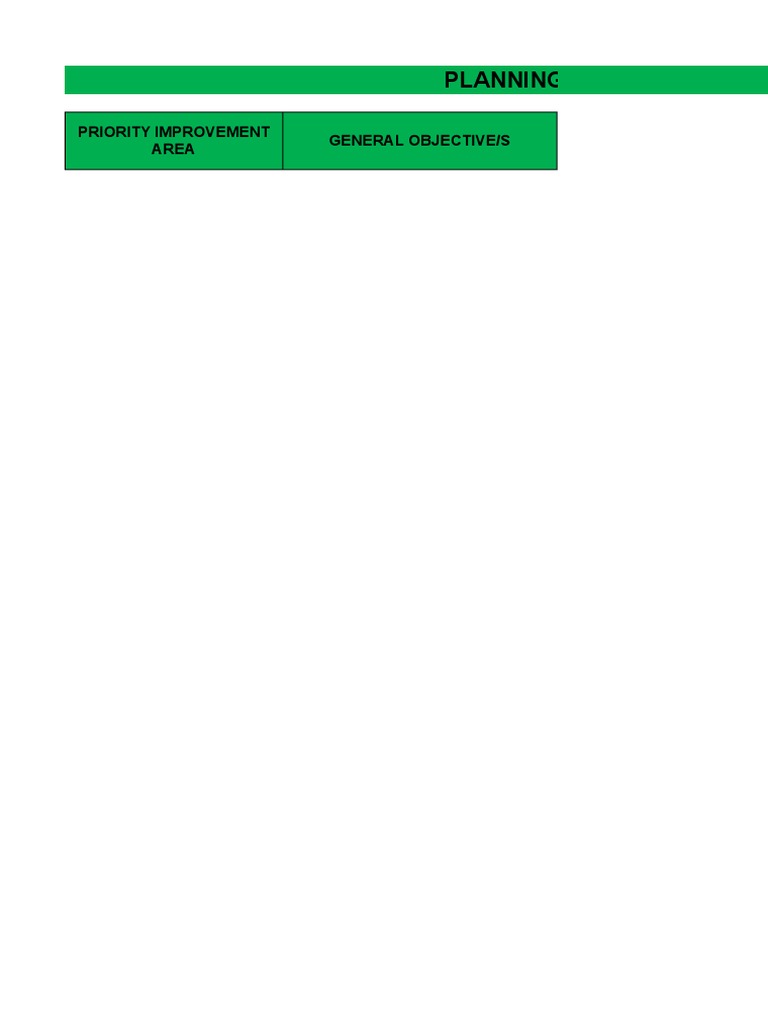 Planning Worksheet for Improvement Goals | PDF | Art