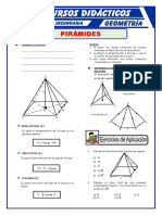 Pirámides regulares: áreas y volúmenes