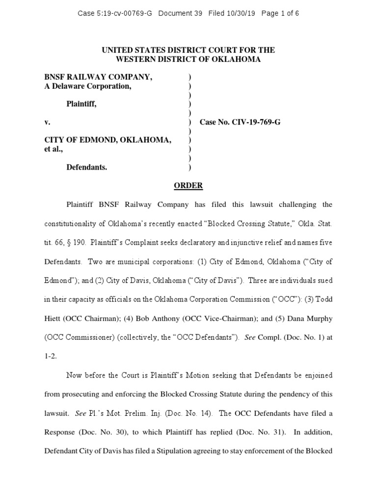 Order on Preliminary Injunction Injunction Law Of The United States