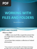 Working With Files and Folders: Microsoft Windows Vista