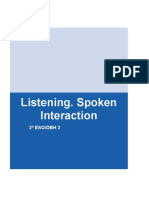 Listening. Spoken Interaction: 2º ESO/DBH 2
