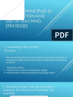 Guiding Principles in Selection and Use of Teaching Strategies