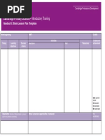 Cambridge Primary Science - Introductory Training: Handout 8: Blank Lesson Plan Template