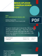 Cara Memakai Aplikasi Laporan Kinerja Dosen VER. 5 MEI 207: Oleh: Dr. Ir. MHD Buhari Sibuea, Msi