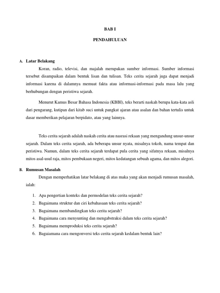 Makalah Teks Cerita Sejarah Sma Ma Kelas Xii