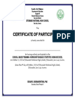 Certificate of Participation: Ditumabo National High School