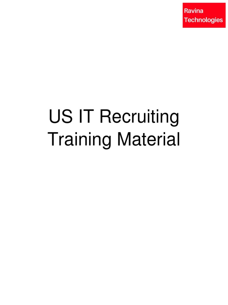 US IT Recruiter Training Guide | PDF | Oracle Corporation | Social ...
