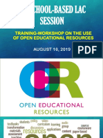 3 School-Based Lac Session: Training-Workshop On The Use of Open Educational Resources