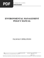 Environmental Management Policy Manual: Palm Bay Operations