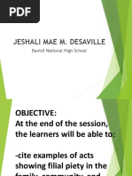 Jeshali Mae M. Desaville: Banisil National High School