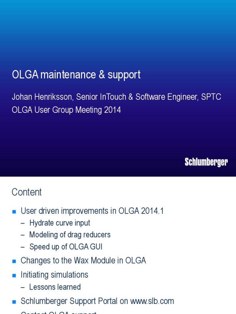 OLGA 2014.1 Enhancements & Support Guide | PDF | Steady State | Drag ...