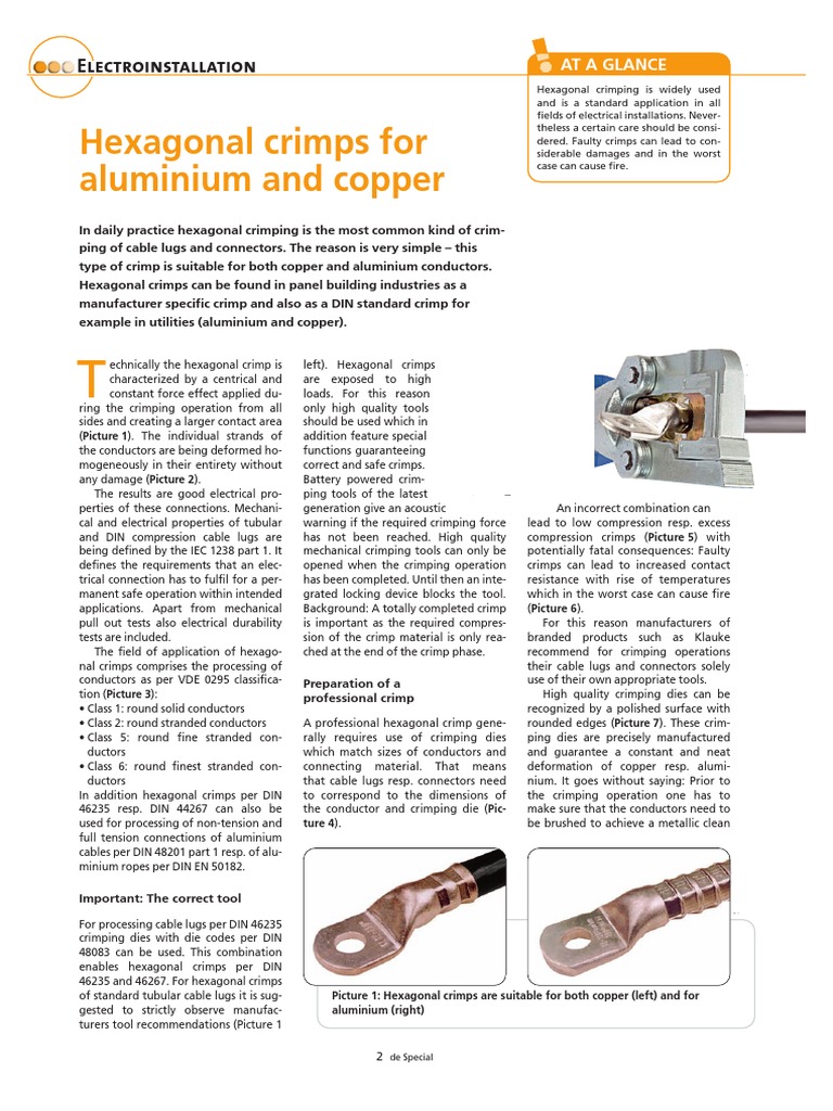 Hexagonal Profile Crimping Benefits PDF Electrical Connector Electrical Conductor