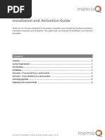 Memoq Installation and Activation Guide: Page 1 of 8