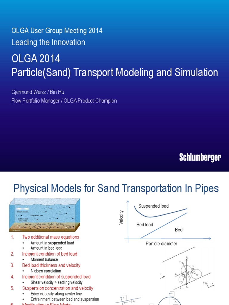 OLGA 2014 Particle (Sand) Transport Modeling and Simulation | PDF ...