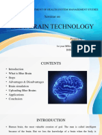 Department of Health System Management Studies on Blue Brain Technology