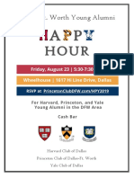 Harvard, Princeton, Yale Young Alumni Happy Hour - Aug 23