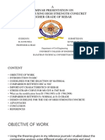 A Seminar Presentation On Effect of Using High Strength Conecret Higher Grade of Rebar