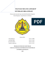 Pengertian Dan Ruang Lingkup Komunikasi Organisasi