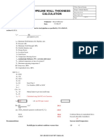 Pipeline Wall Thickness Calculation: 3.2 Calculated Using SCH WT W/o Corrosion