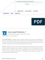 Cara Install Windows 7