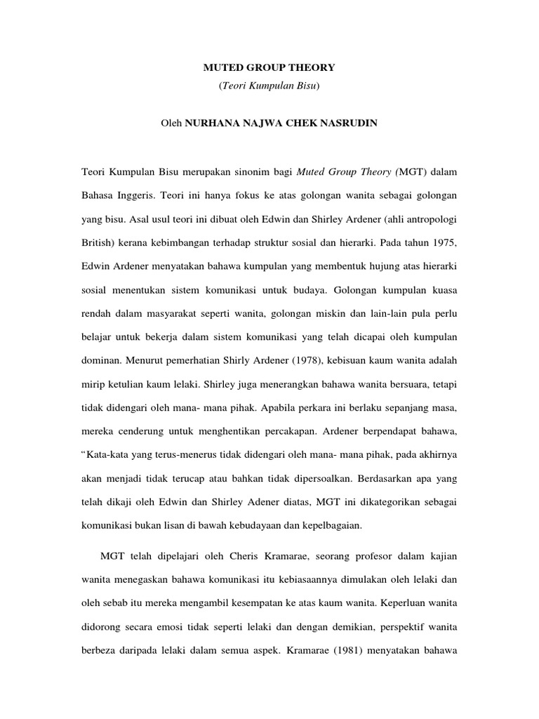 Muted Group Theory PDF