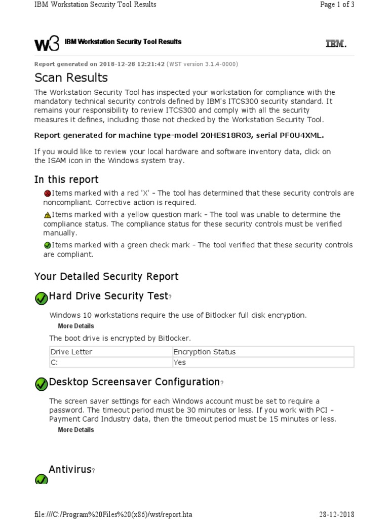 WST Report | PDF | Ibm Notes | Microsoft Windows