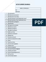 2.list of Current Journals