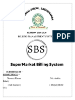 SESSION 2019-2020 Billing Management System