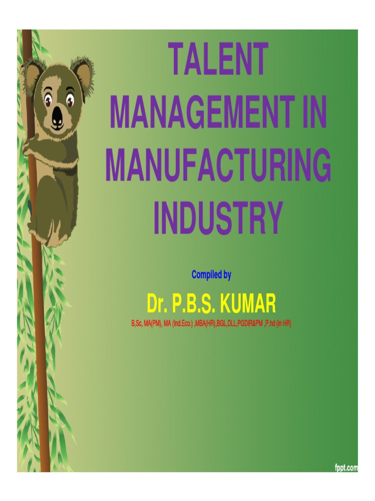 Talent Management in Manufacturing Industry | PDF | Employee Retention ...
