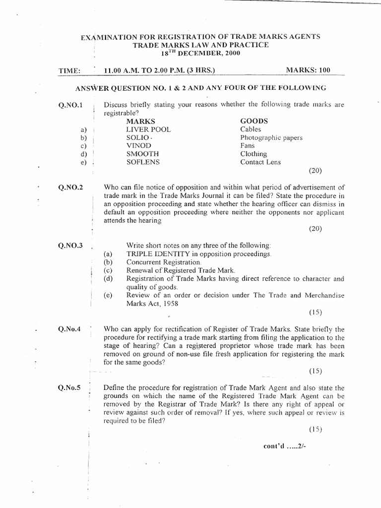 Trade Marks Registration Guidelines | PDF | Trademark | Civil Law ...