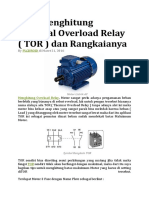 Cara Menghitung Thermal Overload Relay